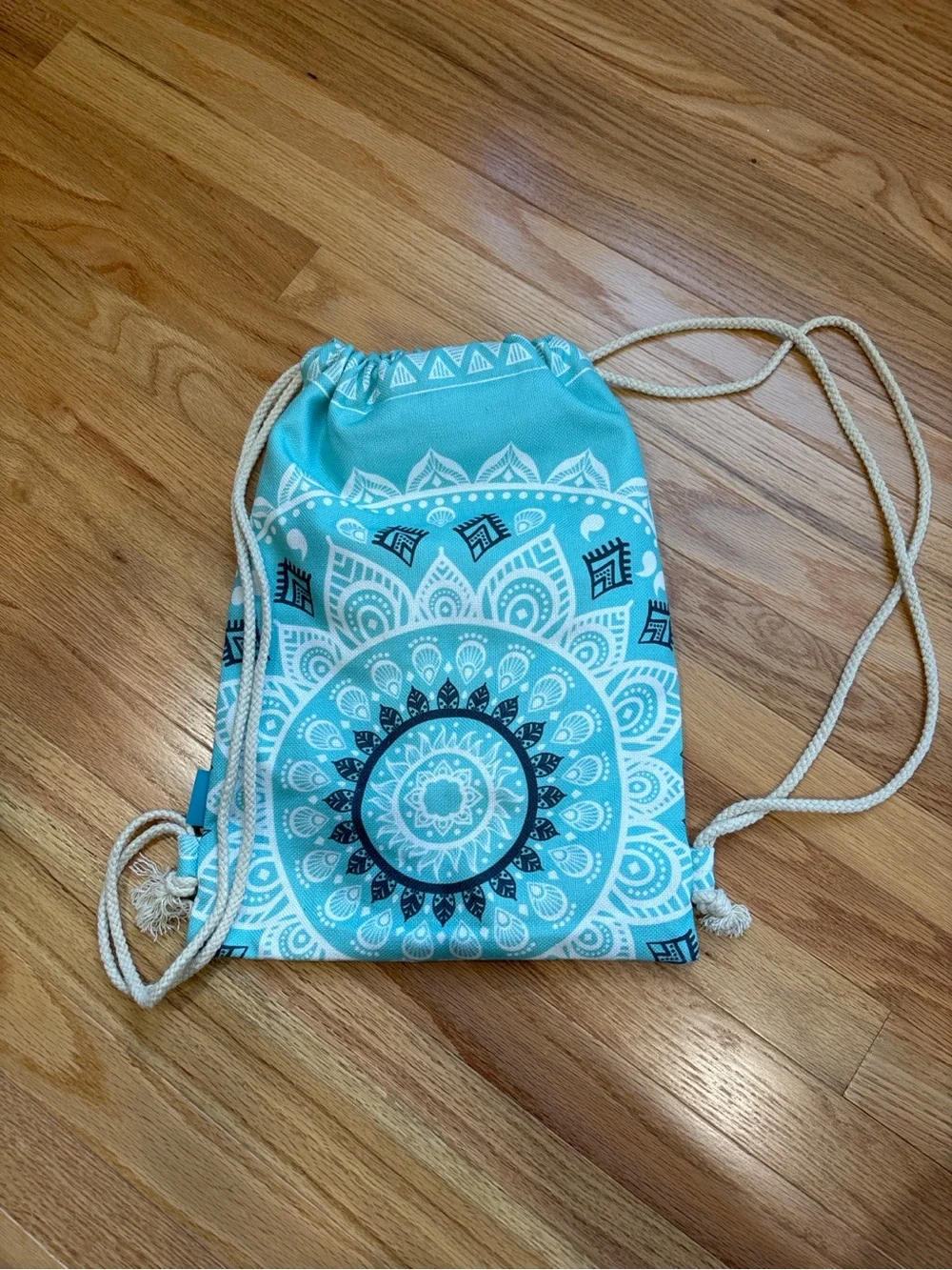 MioMao Aqua Mandala Drawstring Backpack‎ Yoga Gym/Beach Bag